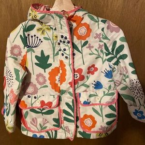 Mini Boden floral rain jacket